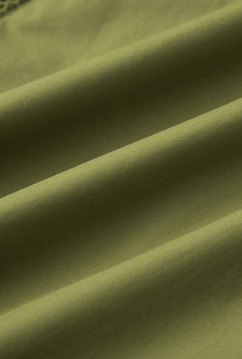 Petite Studio's Drew Cotton Blouse in Green 