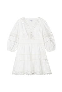 Petite Studio's Calista Cotton Dress in White