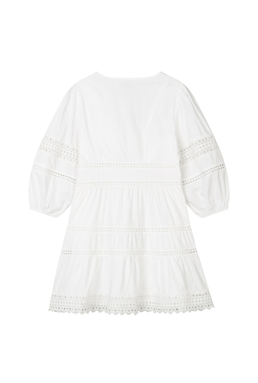 Petite Studio's Calista Cotton Dress in White