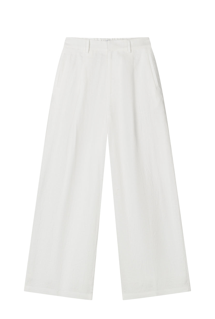 Petite Studio's Circe Linen Pants in Ivory