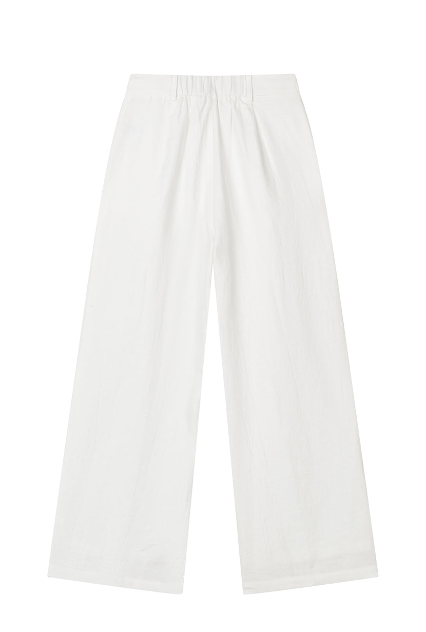 Petite Studio's Circe Linen Pants in Ivory