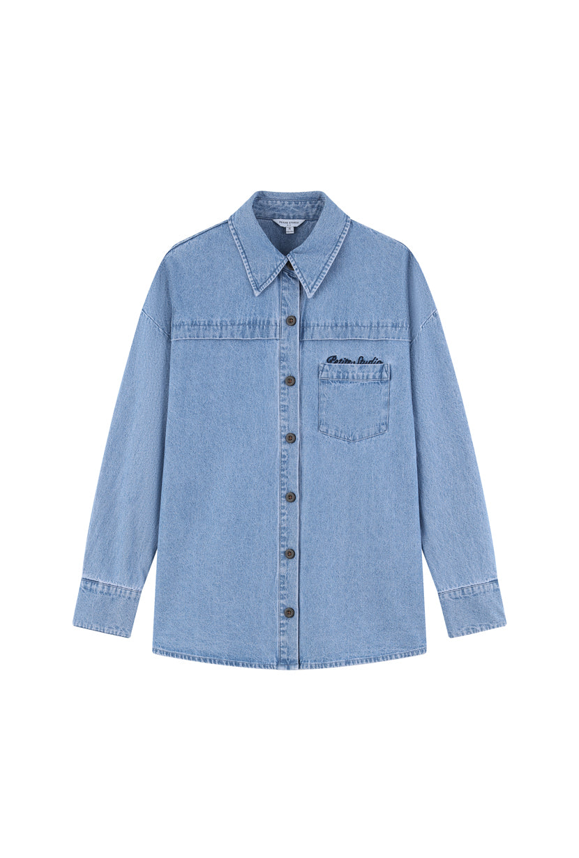 Petite Studio's Lloyd Shirt in Denim Blue 