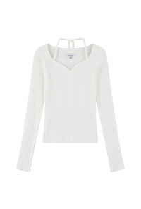 Petite Studio's Lois Knit Top in White