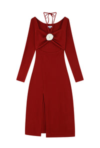 Petite Studio's Renee Knit Dress in Ruby Red 