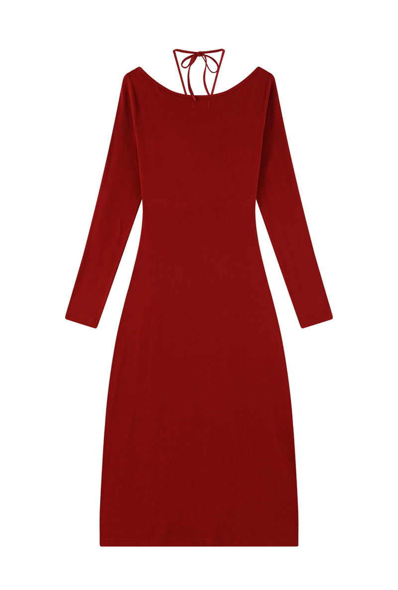 Petite Studio's Renee Knit Dress in Ruby Red 