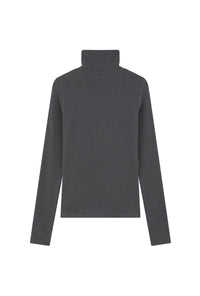 Petite Studio's Freja Cotton Turtleneck in Grey