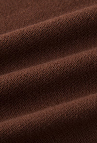 Petite Studio's Nori Merino Wool Scarf Sweater in Chocolate