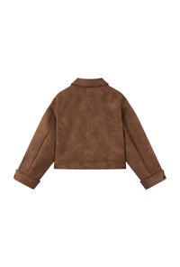 Petite Studio's Laura Suede Jacket in Brown