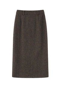 Petite Studio's Debbie Wool Pencil Skirt in Checkered