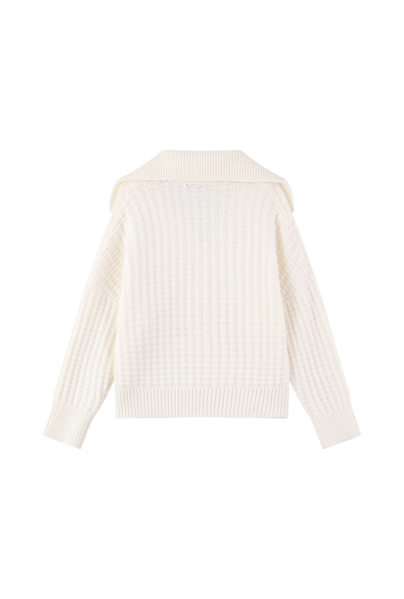 Petite Studio's Blanca Wool Sweater in Ivory