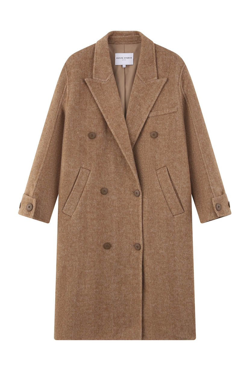 Petite Studio's Allister Wool Coat in Camel