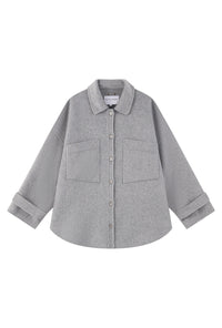 Petite Studio's Newton Oversized Wool Jacket in Gray