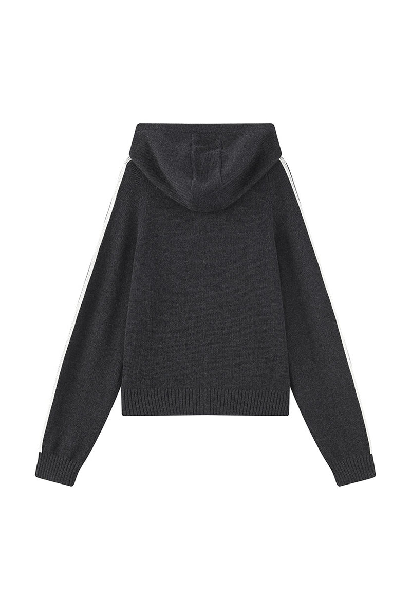 Petite Studio's Gracel Wool Hoodie in Charcoal