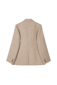 Petite Studio's Emilia Wool Blazer in Oatmeal