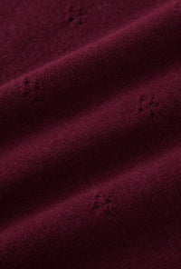 Petite Studio's Basti Reversible Merino Wool Cardigan in Burgundy 