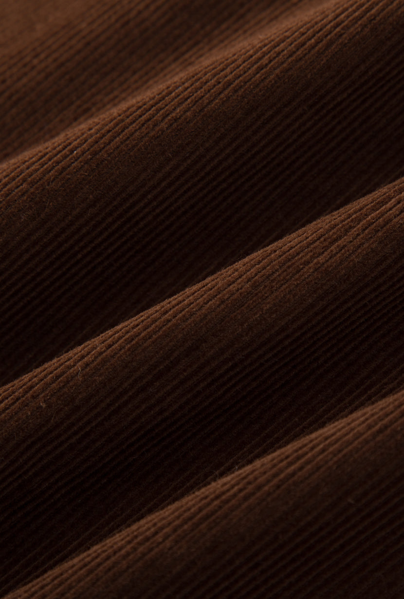 Petite Studio's Adriana Corduroy Skirt in Brown 