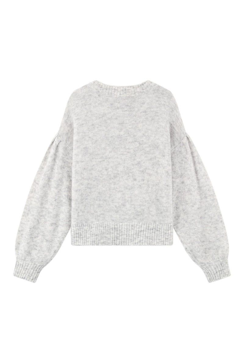 Petite Studio's Deidre Mohair Sweater in Cool Grey