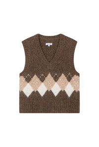 Measurements for Danica Knitted Alpaca Vest 