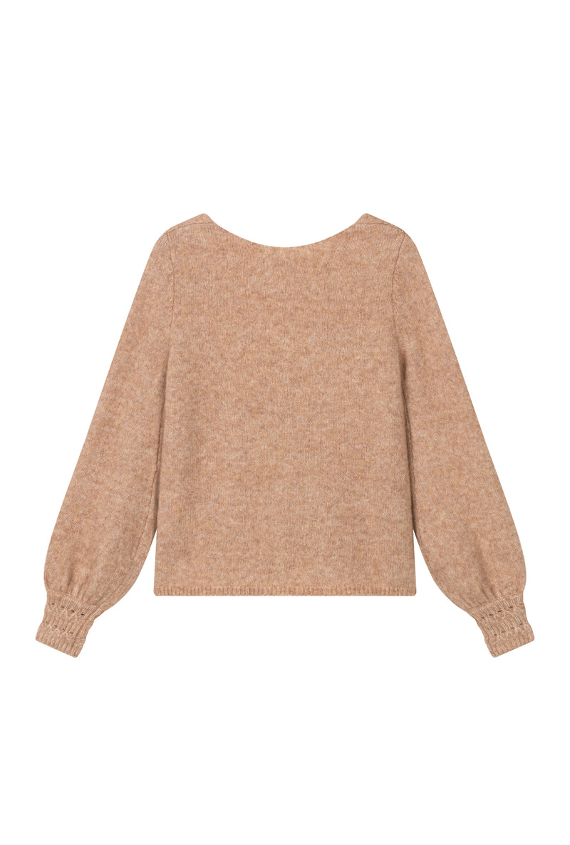 Petite Studio's Carissa Mohair Cardigan in Camel