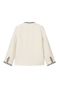 Petite Studio's Charmaine Oversized Wool Tweed Coat in Ivory