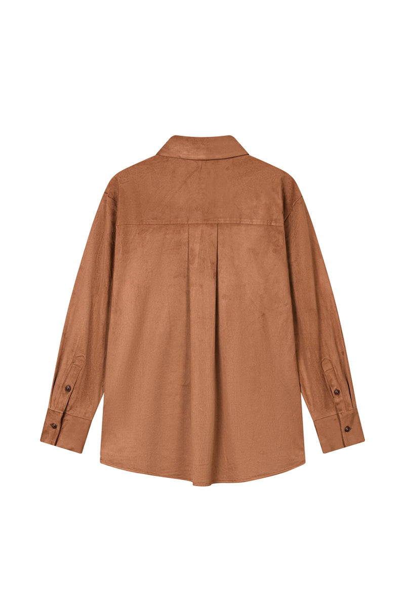 Petite Studio's Coleen Suede Shirt in Brown
