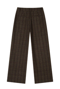 Petite Studio's Dylan Straight Wool Pants in Plaid