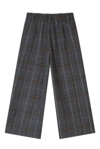 Petite Studio's Parker Cropped Wool Pants in Grey Plaid