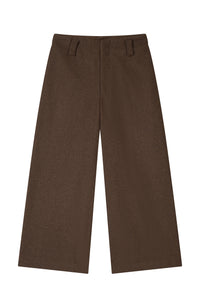 Petite Studio's Parker Cropped Wool Pants in Brown