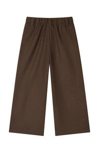 Petite Studio's Parker Cropped Wool Pants in Brown
