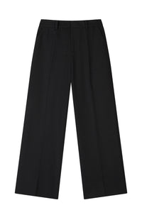 Petite Studio's Dylan Straight Wool Pants in Black