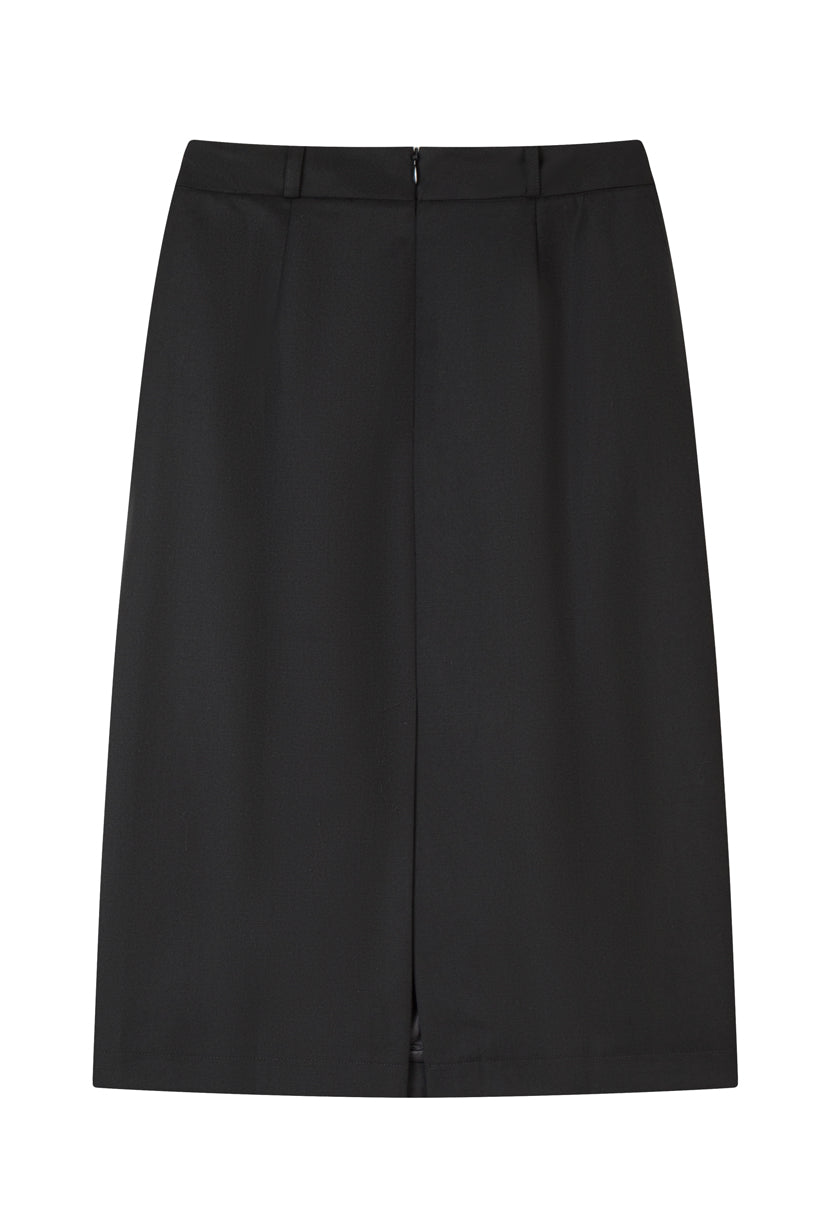 Petite Studio's Rocco Wool Midi Skirt in Black