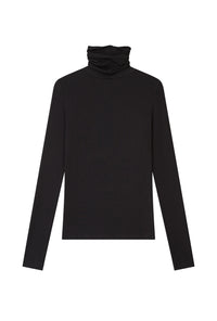 Petite Studio's Freja Cashmere Blend Turtleneck in Black