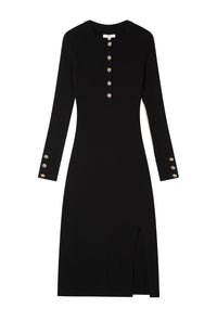 Petite Studio's Leigh Wool Knit Midi Dress in Black