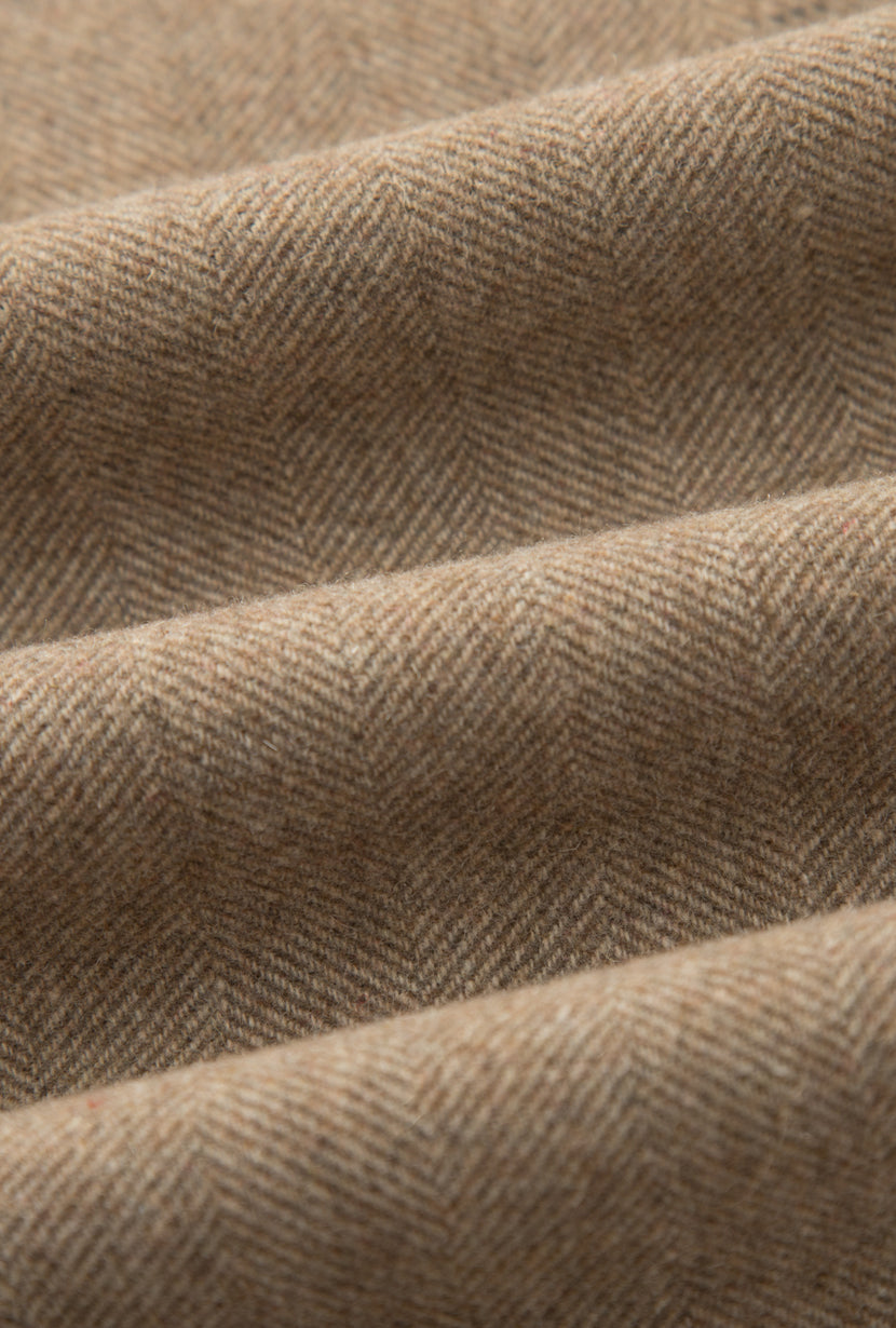 Petite Studio's Sawyer Cropped Wool Pants in Light Camel