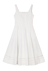Petite Studio's Fenton Panel Linen Dress in Ivory 