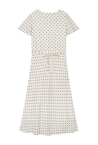 Petite Studio's Fraley Contoured Dress in Dotted Ivory