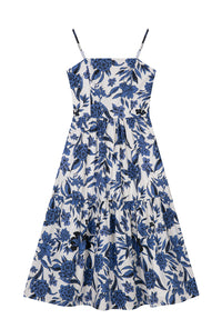 Petite Studio's Finch Cotton Dress in Blue Floral