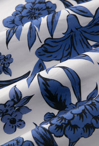 Petite Studio's Finch Cotton Dress in Blue Floral