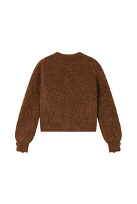 Petite Studio's Bellamy Mohair Cardigan in Brown