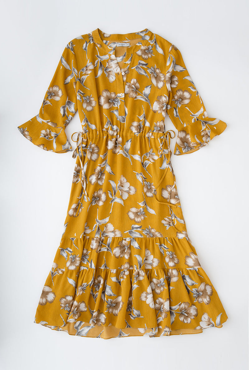 Celina Dress - Mustard-dresses-Petite Studio